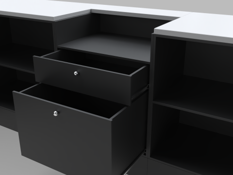 Counter Cashier Modules 3D 模型