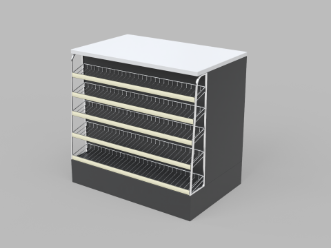 Counter Cashier Modules 3D 模型