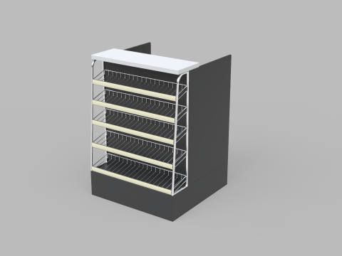 Counter Cashier Modules 3D 模型