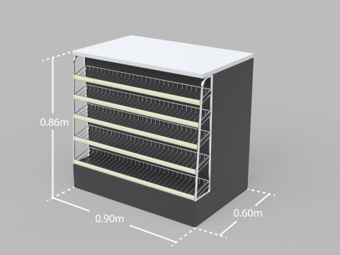 Counter Cashier Modules 3D 模型
