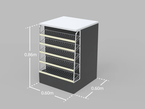Counter Cashier Modules 3D Model