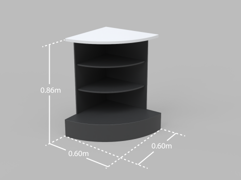 Counter Cashier Modules 3D 模型