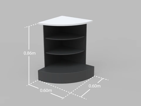 Counter Cashier Modules 3D Model
