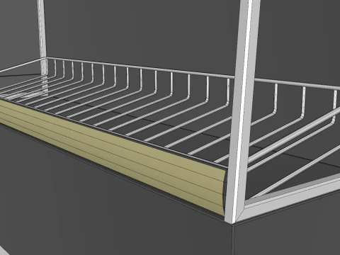 Counter Cashier Modules 3D Model