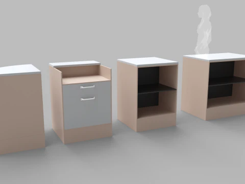 Counter Cashier Modules 2 3D Model