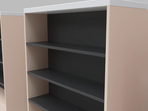 Counter Cashier Modules 2 3D Model