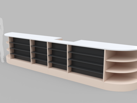 Counter Cashier Modules 2 3D 모델