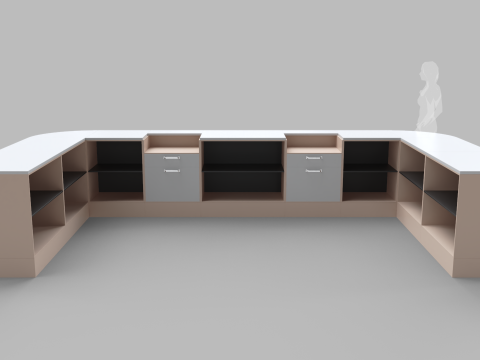 Counter Cashier Modules 2 3D 모델