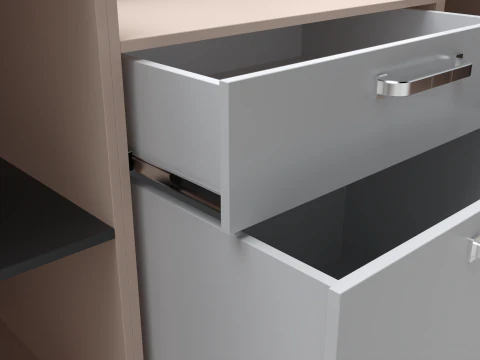 Counter Cashier Modules 2 3D Model