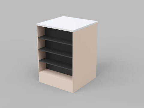 Counter Cashier Modules 2 3D Model