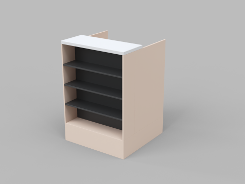 Counter Cashier Modules 2 3D 모델