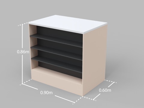 Counter Cashier Modules 2 3D 모델