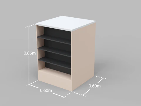 Counter Cashier Modules 2 3D Model