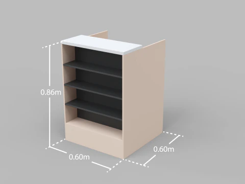 Counter Cashier Modules 2 3D Model