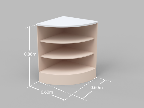 Counter Cashier Modules 2 3D 모델