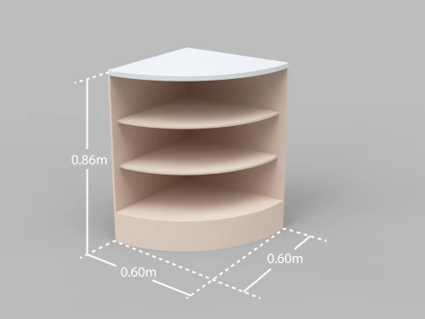 Counter Cashier Modules 2 3D Model