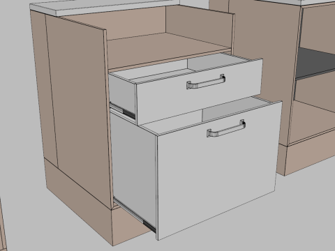 Counter Cashier Modules 2 3D 모델