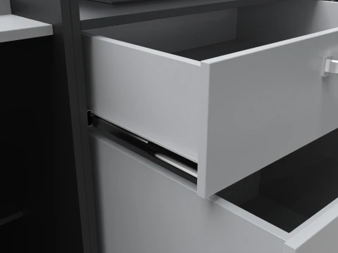 Counter Cashier Modules 3 3D Model