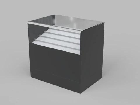 Counter Cashier Modules 3 3D Model