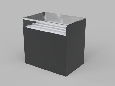 Counter Cashier Modules 3 3D 模型