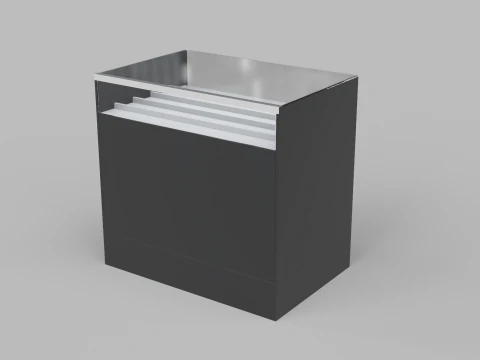 Counter Cashier Modules 3 3D Model