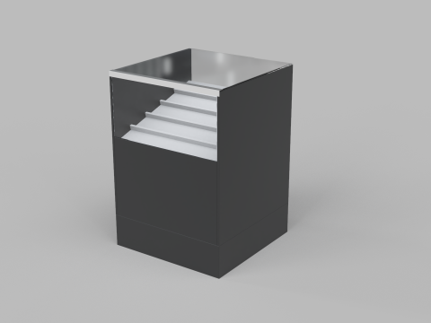 Counter Cashier Modules 3 3D 模型