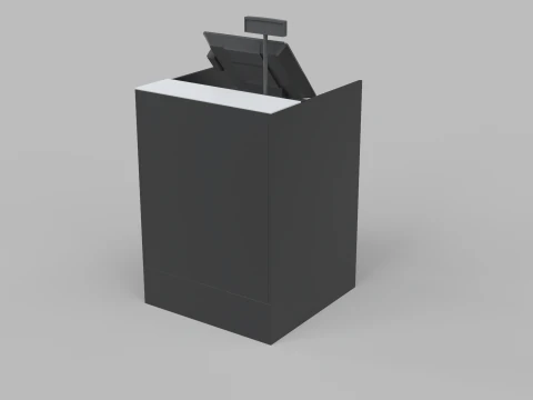 Counter Cashier Modules 3 3D Model