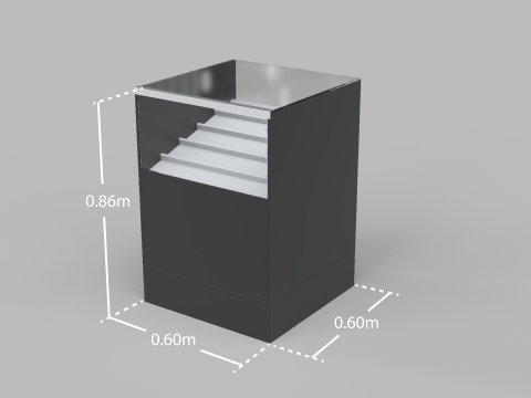 Counter Cashier Modules 3 3D 模型