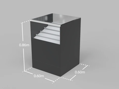 Counter Cashier Modules 3 3D Model