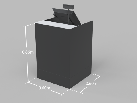 Counter Cashier Modules 3 3D 模型