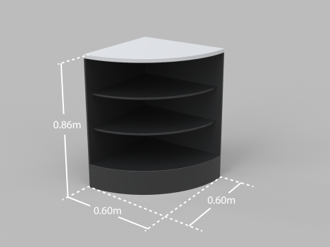 Counter Cashier Modules 3 3D 模型