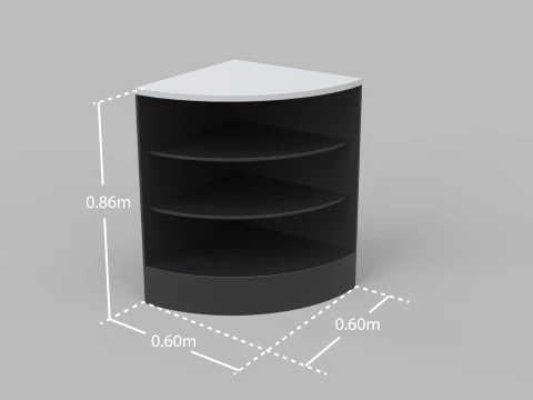Counter Cashier Modules 3 3D Model