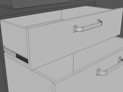 Counter Cashier Modules 3 3D 模型