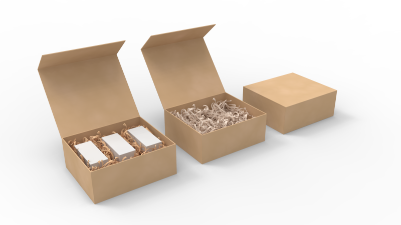 Crinkle Paper Gift Box 3D 模型 .c4d .max .obj .3ds .fbx .stl .blend 