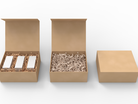 Crinkle Paper Gift Box 3D 模型