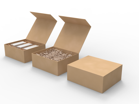 Crinkle Paper Gift Box 3D 模型
