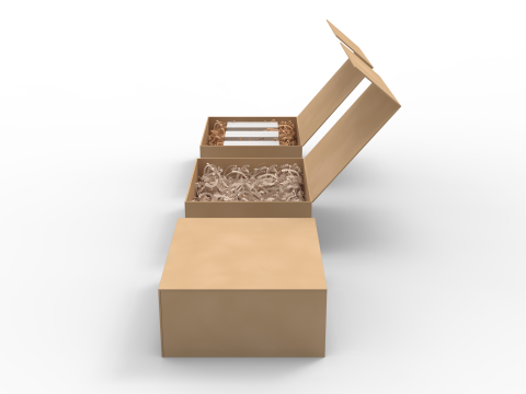 Crinkle Paper Gift Box 3D 模型