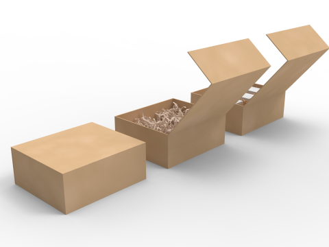 Crinkle Paper Gift Box 3D 模型