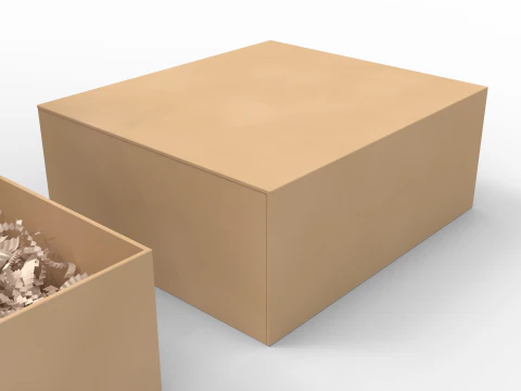 Crinkle Paper Gift Box 3D Model
