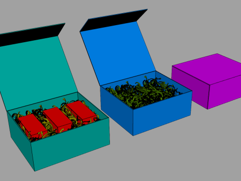 Crinkle Paper Gift Box 3D 模型