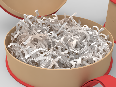 Crinkle Paper Gift Boxes - Circular and Hexagonal Modello 3D