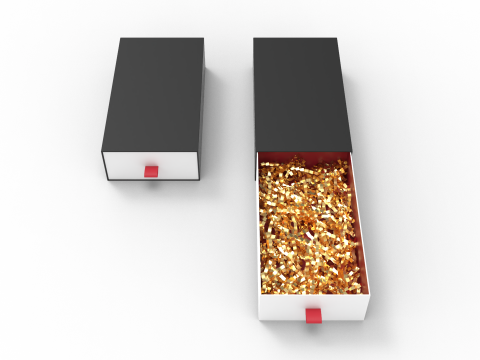 Crinkle Paper Sliding Drawer Box 3D मॉडल