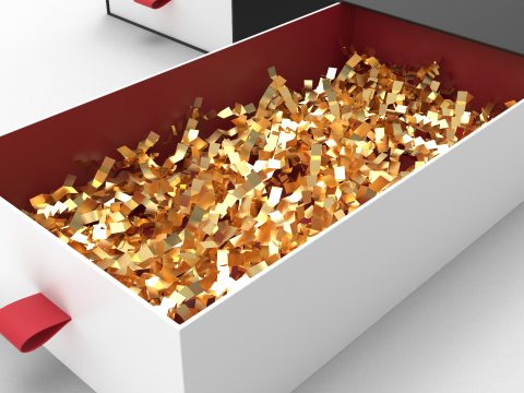 Crinkle Paper Sliding Drawer Box 3D मॉडल