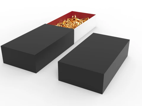 Crinkle Paper Sliding Drawer Box 3D Model
