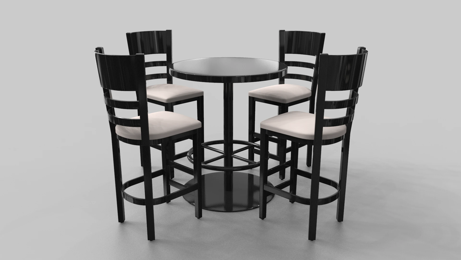 Delice - Chair and Table Set 3D Model .c4d .max .obj .3ds .fbx .stl .blend 