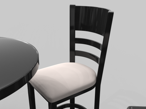 Delice - Chair and Table Set Model 3D