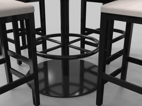 Delice - Chair and Table Set Model 3D