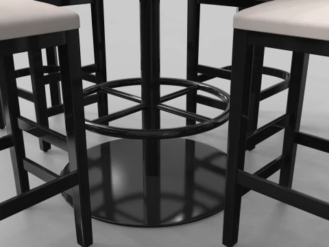 Delice - Chair and Table Set 3D Model