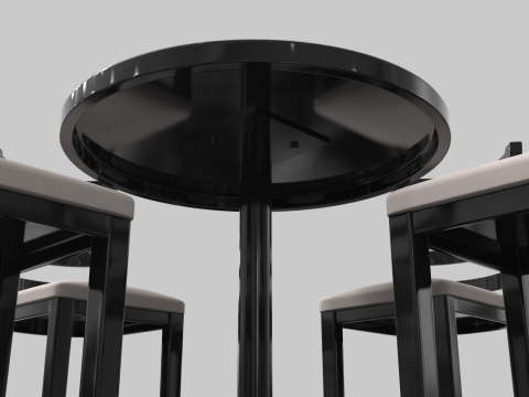 Delice - Chair and Table Set Model 3D
