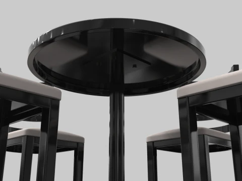 Delice - Chair and Table Set 3D Model